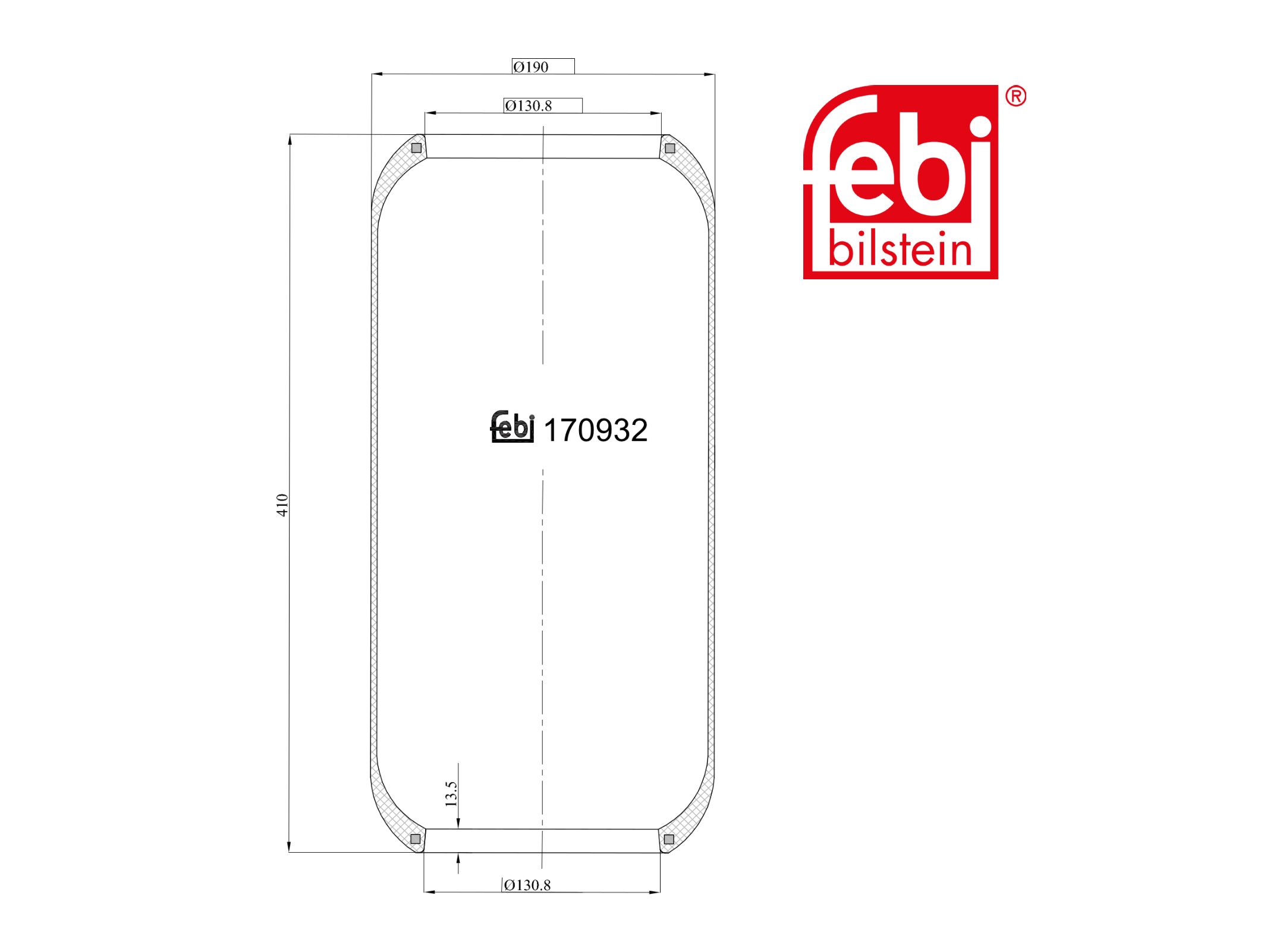 Въздушен балон Febi 0003280001