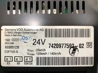 Panou de control Renault 7420977592