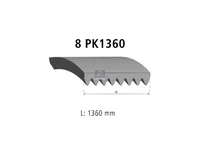Auxiliary belt DT Spare Parts 22218472