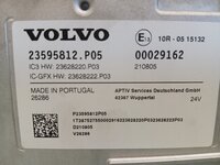 Panel de instrumentos Volvo 23595812 Panel de instrumentos Volvo 23595812