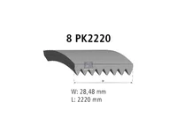 Auxiliary belt DT Spare Parts 1389020