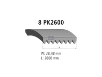Auxiliary belt DT Spare Parts 9069970992