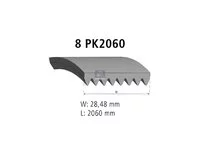 Auxiliary belt DT Spare Parts 9069971092