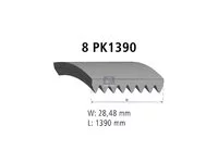 Auxiliary belt DT Spare Parts 0009934296