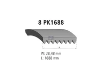 Correa en V DT Spare Parts 51968200368