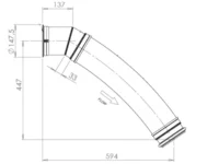 Flexible exhaust pipe Dinex 1643463
