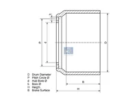 Bremstrommel DT Spare Parts