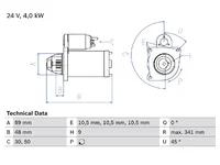 محرك بدء التشغيل BOSCH 183868