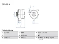 مولد التيار البديل BOSCH 0091549702