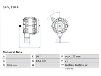 Alternator BOSCH 0121541402