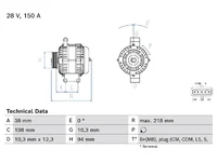 Alternator BOSCH 0151542002