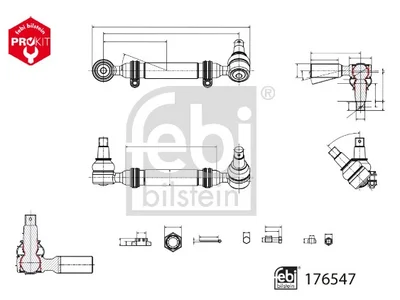 Barre daccouplement de roue Febi 9603301103