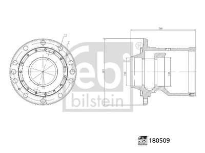 Wheel bearing set Febi 1348 434