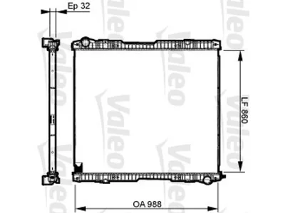 Radiador Valeo 1784616 Radiador Valeo 1784616