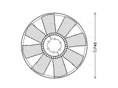 Visco koppeling AVA Cooling 9062050406 Visco koppeling AVA Cooling 9062050406