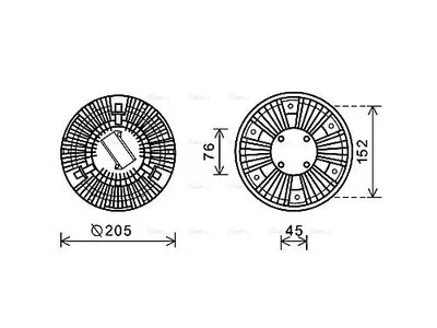 Visco spojka AVA Cooling 9062001022 Visco spojka AVA Cooling 9062001022