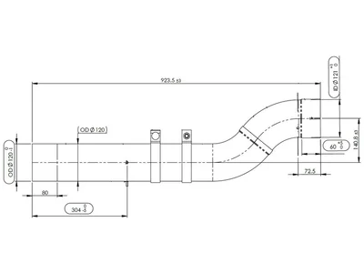End pipe Dinex 81152015813 End pipe Dinex 81152015813