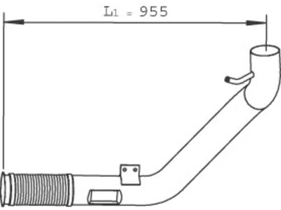 Front exhaust pipe Dinex 41210895
