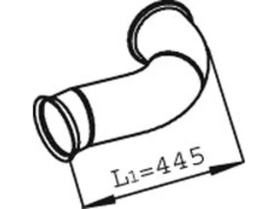 Țeavă de eșapament Dinex 1608839 Țeavă de eșapament Dinex 1608839