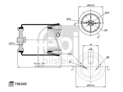 Soffietto Febi 0008001136