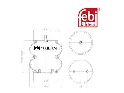 Air spring bellows Febi 9423205821 Air spring bellows Febi 9423205821