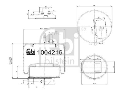 Air spring bellows Febi 02997989