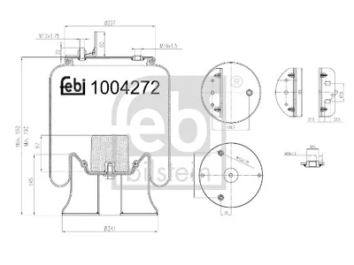 Air spring bellows Febi 500042593
