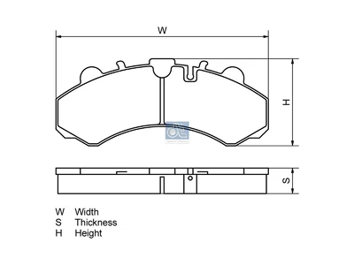 Remblokkenset DT Spare Parts 500055372
