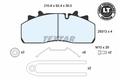 Brake pad set Textar 1628064 Brake pad set Textar 1628064
