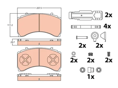 Brake pad set TRW 0064201520