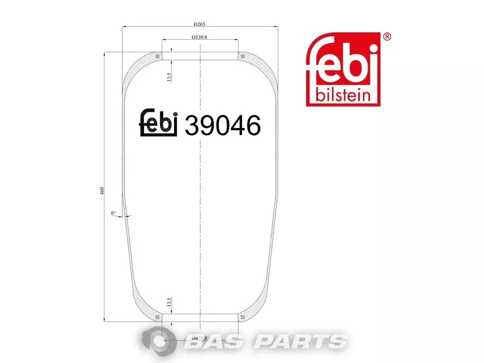Luftfederbalg Febi 1075290 Luftfederbalg Febi 1075290