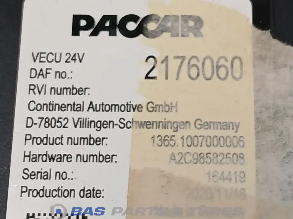 VECU control unit DAF 2034586 VECU control unit DAF 2034586