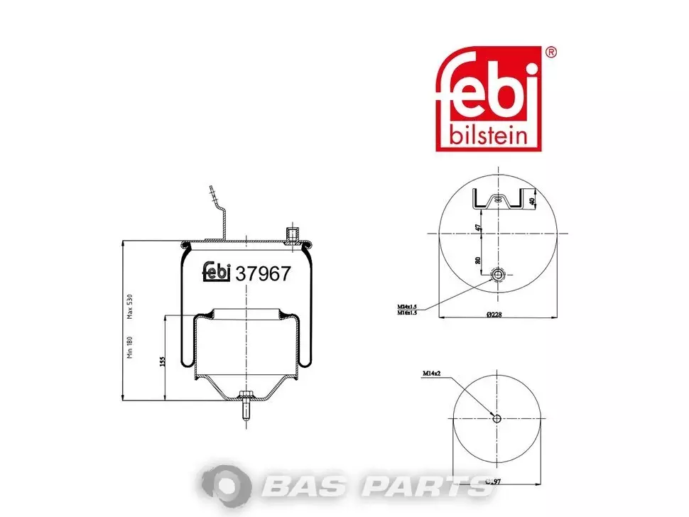Luftfeder Febi 3171694 Luftfeder Febi 3171694