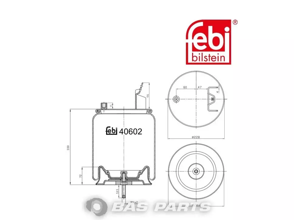 Luftfeder Febi 20424543 Luftfeder Febi 20424543