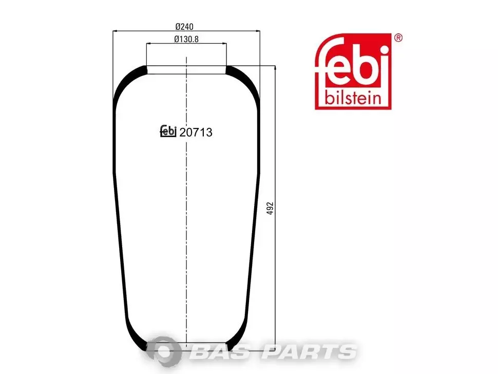 Fuelle de suspensión neumática Febi 1590136