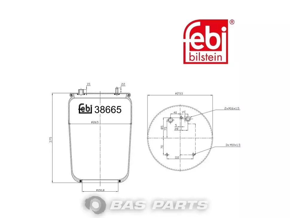 Luftfederbalg Febi 513982 Luftfederbalg Febi 513982