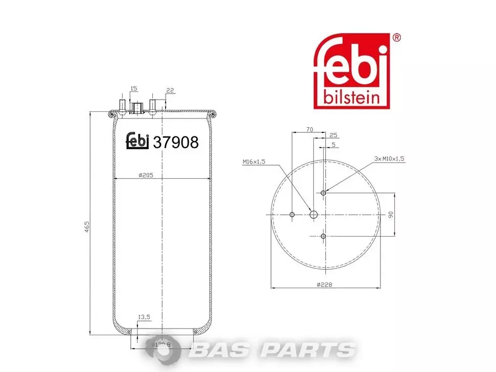 Luftfederbalg Febi 1276846 Luftfederbalg Febi 1276846