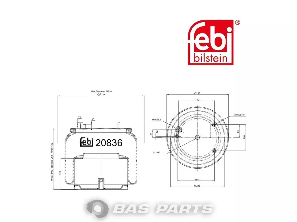Air Bellows Febi 388165
