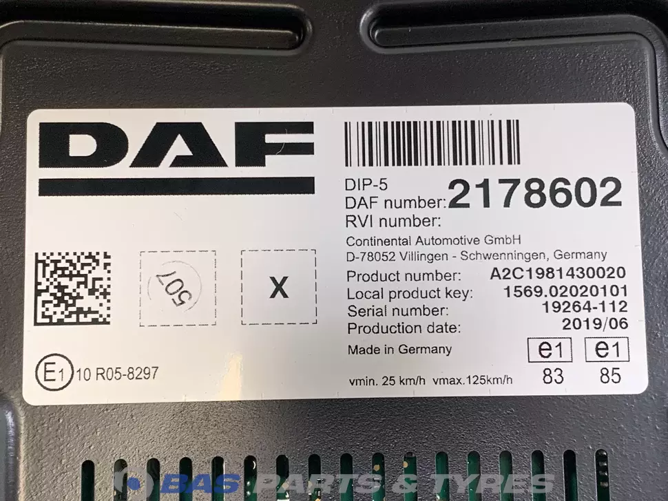 Panel de instrumentos DAF 1973172 Panel de instrumentos DAF 1973172