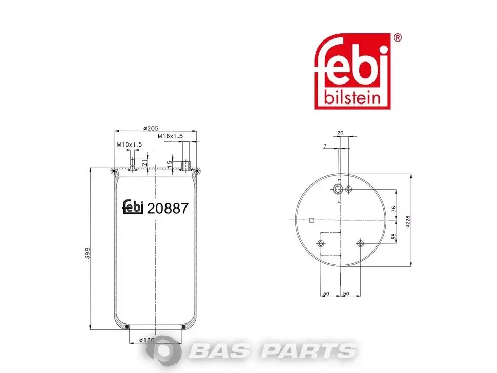Air spring bellows Febi 513983 Air spring bellows Febi 513983