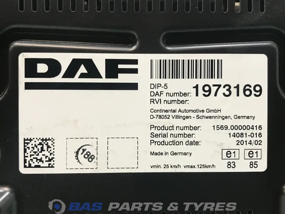 Panel de instrumentos DAF 1833384 Panel de instrumentos DAF 1833384