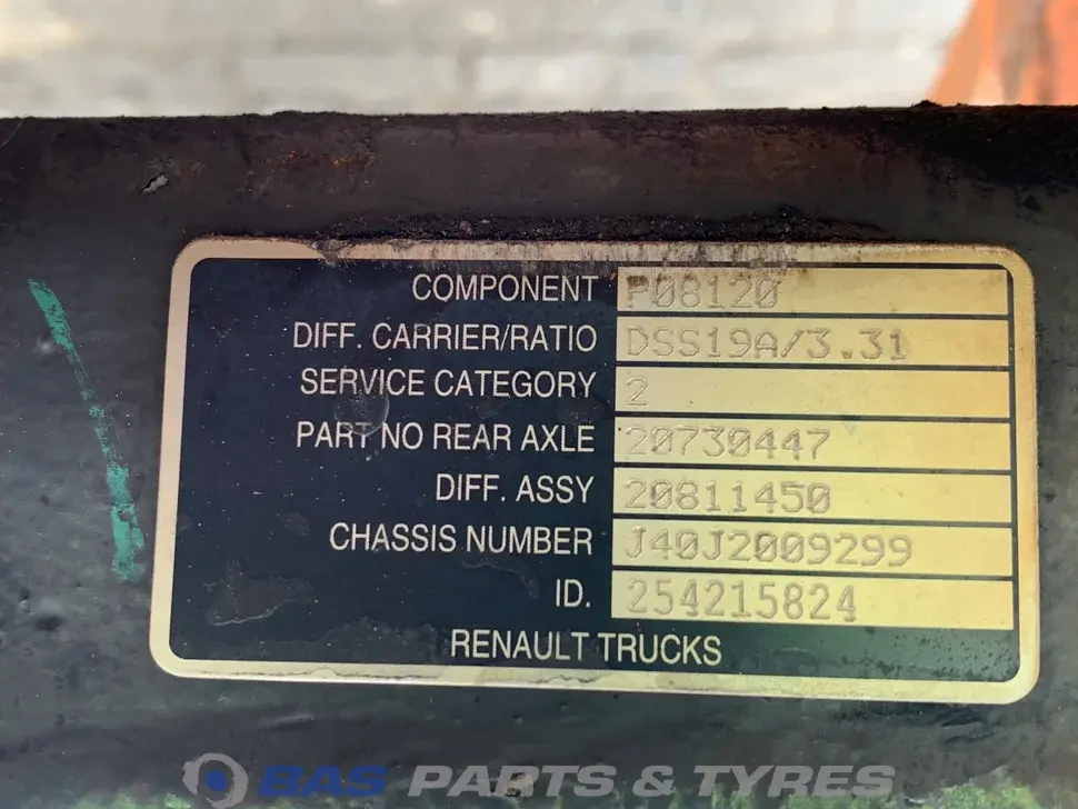 Hinterachsgehäuse Renault 7420811996 Hinterachsgehäuse Renault 7420811996