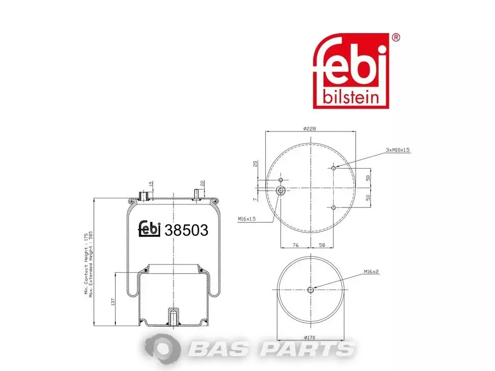 Luftfederbalg Febi 1697 682 Luftfederbalg Febi 1697 682