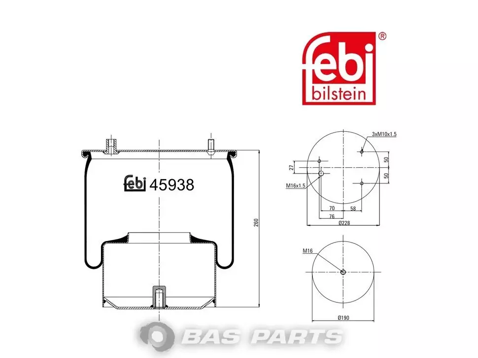 Luftfederbalg Febi 1240503 Luftfederbalg Febi 1240503
