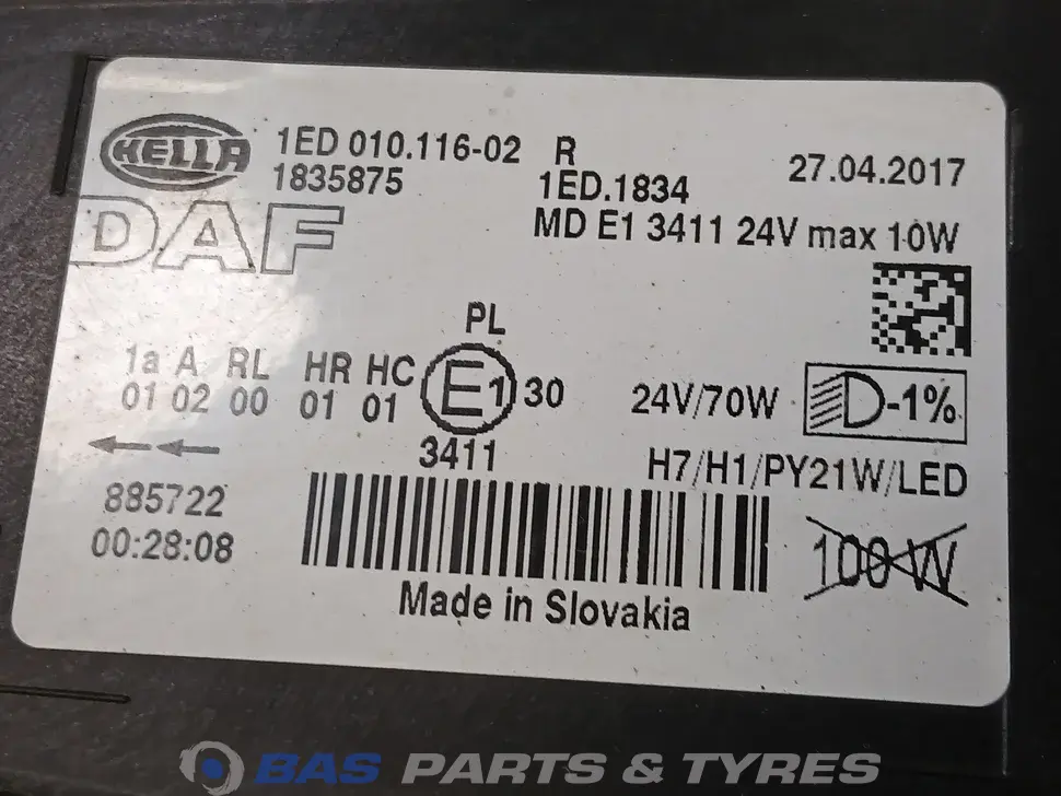 Far XF106 Dreapta LHD 1857519 Far XF106 Dreapta LHD 1857519