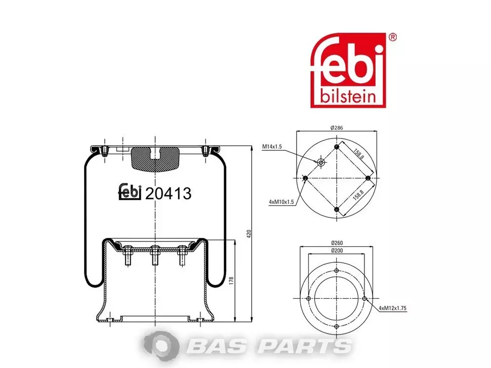 Luftfederbalg Febi 1 865 755 Luftfederbalg Febi 1 865 755