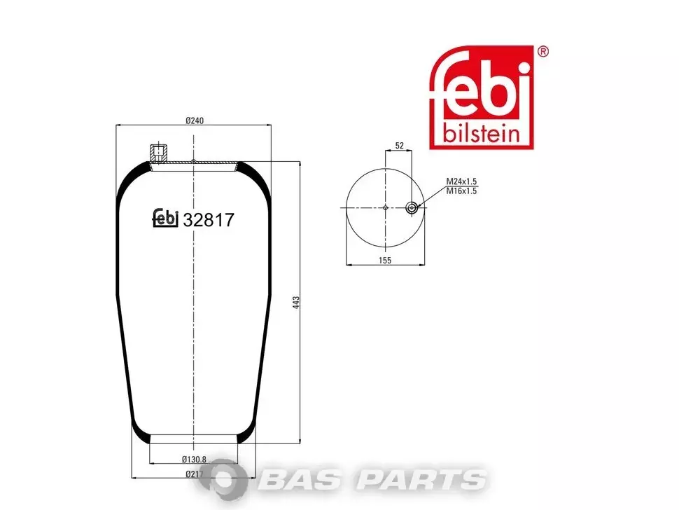 Pernă de aer Febi 9423280001 Pernă de aer Febi 9423280001