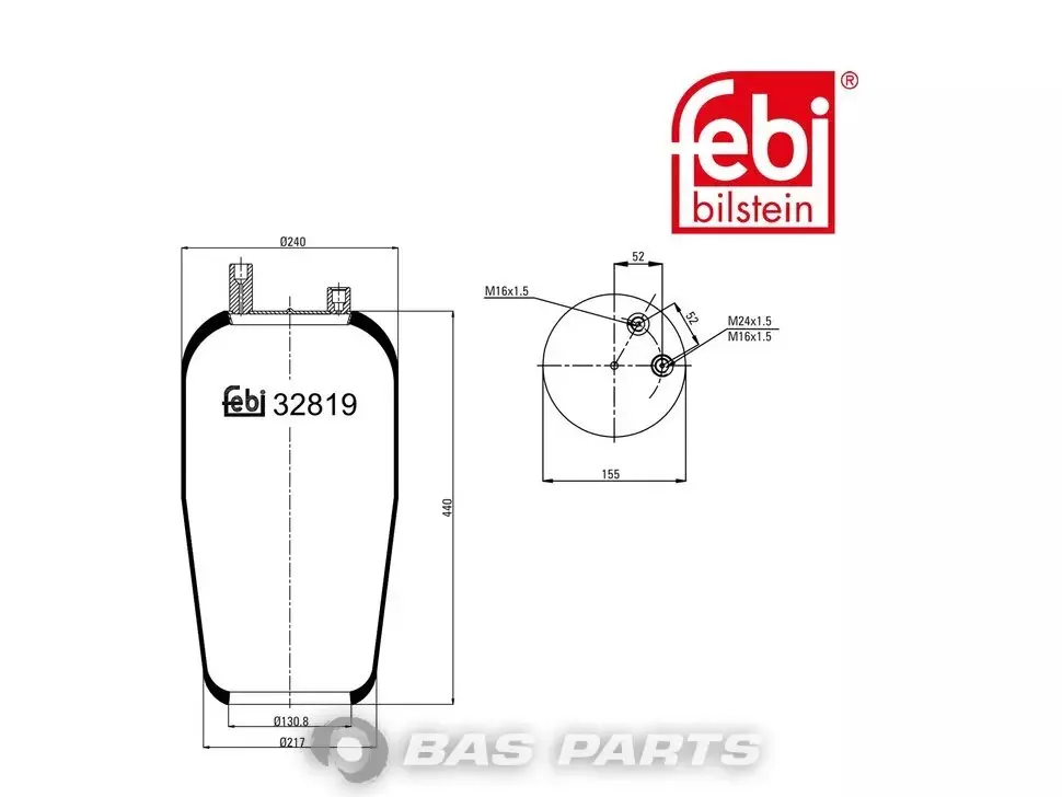 Pernă de aer Febi 9423280101 Pernă de aer Febi 9423280101