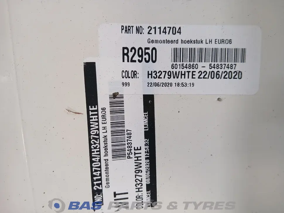 Cornière de cabine DAF XF106 1835709 Cornière de cabine DAF XF106 1835709