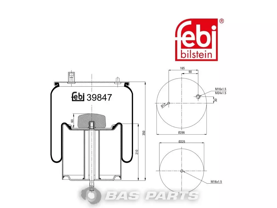 Luftfederbalg Febi 20726769 Luftfederbalg Febi 20726769